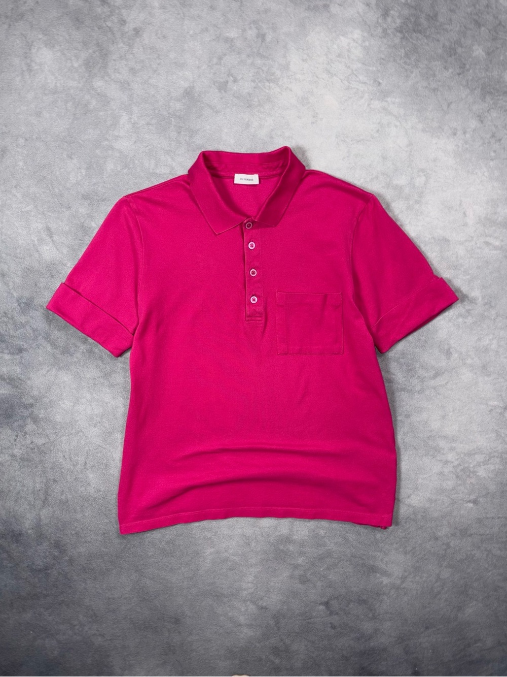 Jil Sander by Raf Simons AW11 Runway Archive Pink Short Sleeve Pocket Polo Shirt